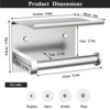 Picture of Tindbea Toilet Paper Holder with Phone Shelf, Adhesive or Screw Wall Mount Toilet Tissue Roll Holder, Rustproof & Multifunctional Stainless Steel Bathroom Storage Dispenser (Brushed Nickel)
