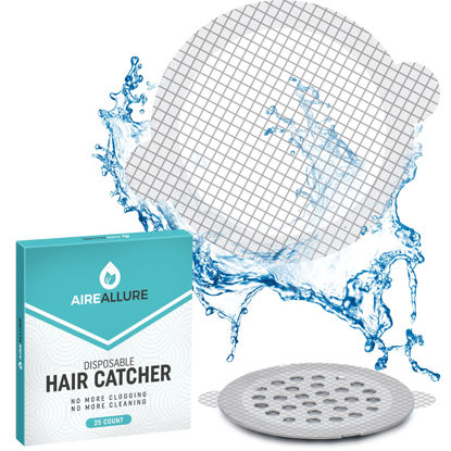 Picture of Aire Allure, 25 Pack, Disposable Shower Drain Hair Catcher Mesh Stickers