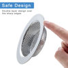 Picture of Honmein 2 Pcs Sink Strainer for Most Kitchen Sink Drain Basket, Upgraded Double-Layer Safe Design Kitchen Sink Strainer (Outer Diameter 4.5 Inch)