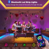 Picture of Leeleberd Led Lights for Bedroom 100 ft (2 Rolls of 50ft) Music Sync Color Changing RGB Led Strip Lights with Remote App Control Bluetooth Led Strip, Led Lights for Room Home Kitchen Party Decor