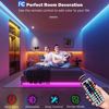 Picture of Leeleberd Led Lights for Bedroom 100 ft (2 Rolls of 50ft) Music Sync Color Changing RGB Led Strip Lights with Remote App Control Bluetooth Led Strip, Led Lights for Room Home Kitchen Party Decor