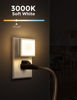 Picture of L LOHAS LED Night Lights Plug into Wall 2-Pack, 0.3W Plug in Night Light, Dusk to Dawn, 3000K Soft White, Bright Nightlight Auto-On/Off, for Adults Kids Room Bedroom Bathroom Hallway Kitchen, Non-Dim