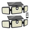 Picture of Solar Lights Outdoor, Quick Charge Solar Motion Deck Lights Outdoor for Deck with 232LEDs High Brightness, Larger Built-in Tempered Glass Solar Panel, Sensitive PIR Motion Inductor (Remote,2 Pack)