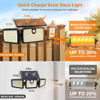 Picture of Solar Lights Outdoor, Quick Charge Solar Motion Deck Lights Outdoor for Deck with 232LEDs High Brightness, Larger Built-in Tempered Glass Solar Panel, Sensitive PIR Motion Inductor (Remote,2 Pack)