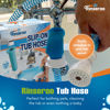 Picture of Rinseroo - No-install Tub Faucet Sprayer Attachment for Spouts up to 3'' Wide - 5 Foot Ultra Flex Shower Hose Attachment for Sink, Hair Washing, Baby Bath, Pet Care & More - Easy Portable Bathtub Hose