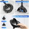 Picture of LOVLOY Toilet Plunger with Holder, Plunger with Unique Holder, Plungers for Bathroom with Holder, Toilet Plunger Heavy Duty (1, Black)