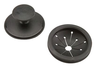 Picture of Waste King Black Disposer EZ Mount Garbage Disposal Stopper and Splash Guard for Sink Drain, 1025