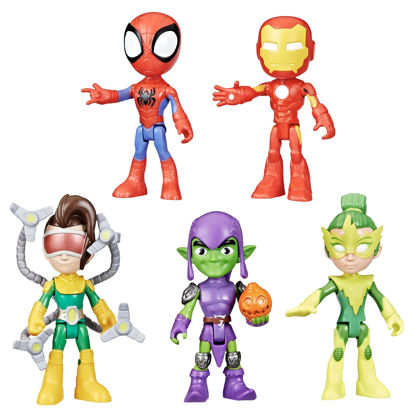 Picture of Spidey and his Amazing Friends Marvel, Friends & Foes Pack, 5 Action Figures, 4-Inch, Preschool Super Hero Toys for Kids Ages 3 and Up (Amazon Exclusive)