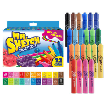 Picture of Mr. Sketch Scented Markers, Chisel Tip Marker, Assorted Colors, 22 Count