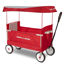 Picture of Radio Flyer 3 in 1 EZ Fold Stroller Wagon with Canopy and Adjustable Handle, Red