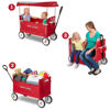 Picture of Radio Flyer 3 in 1 EZ Fold Stroller Wagon with Canopy and Adjustable Handle, Red