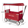 Picture of Radio Flyer 3 in 1 EZ Fold Stroller Wagon with Canopy and Adjustable Handle, Red