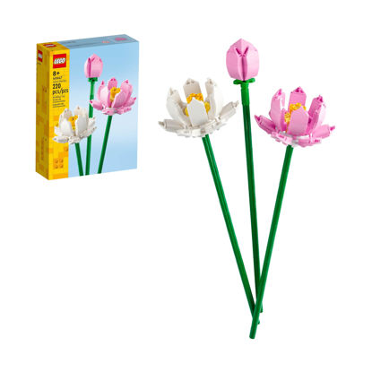 Picture of LEGO Lotus Flower - Building Toy for Kids, Girls & Boys, Ages 8+ - Artificial Lotus for Home Decor & Display - Gift for Valentines Day for Her & Him - 40647