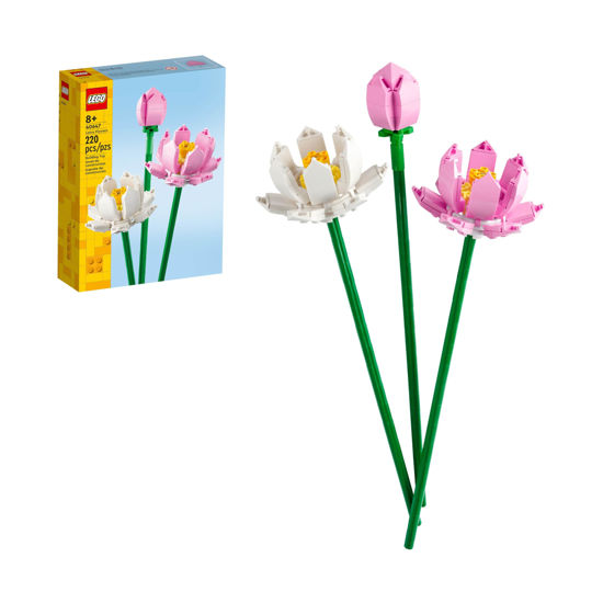 Picture of LEGO Lotus Flower - Building Toy for Kids, Girls & Boys, Ages 8+ - Artificial Lotus for Home Decor & Display - Gift for Valentines Day for Her & Him - 40647
