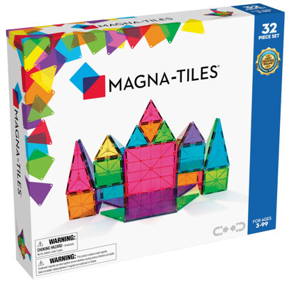 Picture of MAGNA-TILES Classic 32-Piece Magnetic Construction Set, The ORIGINAL Magnetic Building Brand