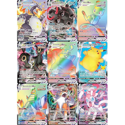 Picture of 3 Pokémon Card Vmax Bundle - 1 Secret Rare Card - No Duplicates - Vmax Booster Pack