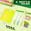 Picture of 13 Pieces Montessori Kitchen Toys for Toddlers-Kids Cooking Sets Real-Toddler Toys Set for Real Cooking with Plastic Children Safe Knives Crinkle Cutter Kids Cutting Board
