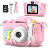 Picture of Goopow Kids Camera Toys for 3-8 Year Old Girls Boys,Children Digital Video Camcorder Camera with Cartoon Soft Cover, Best Chritmas Birthday Festival Gift for Kids - 32G SD Card Included