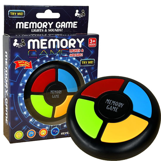 Picture of tingbowie Light Up Memory Game Handheld Electronic Toys Color Memorizing Classic Board Games Quiz Game with Lights and Sounds (907) (907)