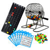 Picture of Regal Bingo Deluxe Bingo Game Set with 8" Wheel Cage, 75 Bingo Balls, Master Board, 18 Bingo Cards, and Colorful Chips - Bingo Games for Adults Large Group