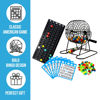 Picture of Regal Bingo Deluxe Bingo Game Set with 8" Wheel Cage, 75 Bingo Balls, Master Board, 18 Bingo Cards, and Colorful Chips - Bingo Games for Adults Large Group