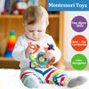 Picture of Montessori Sensory Toys for Toddlers 1-3 - Travel Activities Busy Board Cube - Baby Gifts for 6 9 12 18 Months 1 2 One Year Old Infant Boys Girls - Airplane Plane Car Travel Toys Educational Learning