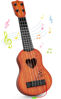 Picture of YEZI Kids Toy Classical Ukulele Guitar Musical Instrument, Brown