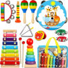 Picture of LOOIKOOS Toddler Musical Instruments,Wooden Percussion Instruments for Baby Kids Preschool Educational Musical Toys Set Boys and Girls with Carrying Bag
