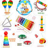 Picture of LOOIKOOS Toddler Musical Instruments,Wooden Percussion Instruments for Baby Kids Preschool Educational Musical Toys Set Boys and Girls with Carrying Bag