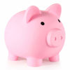 Picture of PJDRLLC Piggy Bank, Unbreakable Plastic Money Bank, Coin Bank for Girls and Boys, Medium Size Piggy Banks, Practical Gifts for Birthday, Easter, Christmas (Pink)
