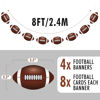 Picture of 4PC - Football Party Decorations - Football Banner - Football Hanging Decorations Decor for Themed Birthday Party Bowl Game Fans Home Garland Supplies Flag