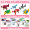 Picture of JOYIN 24 Packs Valentines Day Cards with Sea Animal Building Blocks for Gifts Party Favor, Classroom Exchange Prize, Valentine’s Greeting Cards