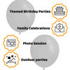 Picture of 110pcs Black Balloon 12 inch, Black Latex Balloons for Birthday Party Baby Shower Wedding(with 2 Ribbons).