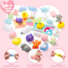 Picture of JOYIN 28 Packs Valentines Day Squishy Toy Gift Cards for Kids, Kawaii Mochi to Squeeze with Cards, Mochi Squishy Toy Stress Relief Fidget Toy for Kids Classroom Exchange Prizes Valentine Party Favor