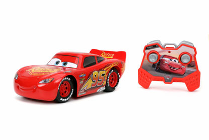 Picture of Jada Toys Pixar Cars 1:24 Lightning McQueen RC Remote Control Car 2.4 GHz Red Toys for Kids