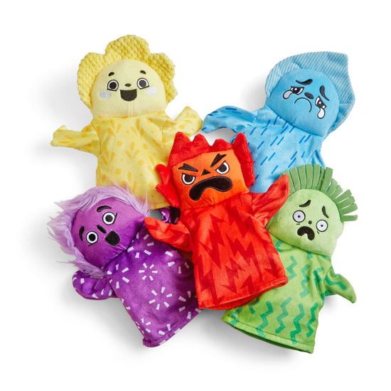 Picture of hand2mind Feelings Family Hand Puppets, Sensory Play Therapy Toys, Emotions for Toddlers, Dramatic Play Toys, Social Skills for Kids, Social Emotional Learning Activities, Calm Down Corner Supplies