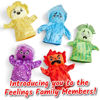 Picture of hand2mind Feelings Family Hand Puppets, Sensory Play Therapy Toys, Emotions for Toddlers, Dramatic Play Toys, Social Skills for Kids, Social Emotional Learning Activities, Calm Down Corner Supplies