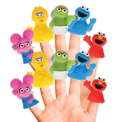 Picture of Sesame Street 10 Piece Finger Puppet Set - Party Favors, Educational, Bath Toys, Floating Pool Toys, Beach Toys, Finger Toys, Playtime