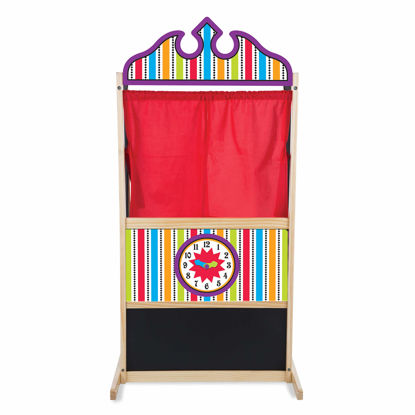 Picture of Melissa & Doug Deluxe Puppet Theater - Sturdy Wooden Construction - Puppet Show Theater For Kids