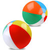 Picture of REGUICORP 2 Pack Beach Balls, 20 Inch Beach Balls for Kids, Rainbow Color Pool Toys Pool Balls for Swimming Pool, Beach Toys Inflatable Ball for Summer Parties and Water Games