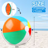 Picture of REGUICORP 2 Pack Beach Balls, 20 Inch Beach Balls for Kids, Rainbow Color Pool Toys Pool Balls for Swimming Pool, Beach Toys Inflatable Ball for Summer Parties and Water Games