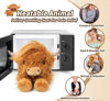 Picture of Highland Cow Stuffed Animals, Microwavable Stuffed Animals Heating Pad for Cramps, Pain Stress Relief, Heatable & Coolable Lavender Scented Cow Plush Toy for Anxiety, Women Kid Bedtime Highland Cattle