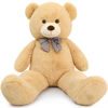 Picture of MaoGoLan Giant Big Teddy Bear 4 Feet 47 inch Life Size Tan Plush Bear Brown Stuffed Animal for Children Boyfriend