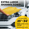 Picture of Premium XL Shammy Towel for Car - 2pk (34”x25”) - Super Absorbent Chamois Cloth - Spots & Scratch-Free - Reusable Car Drying Towels