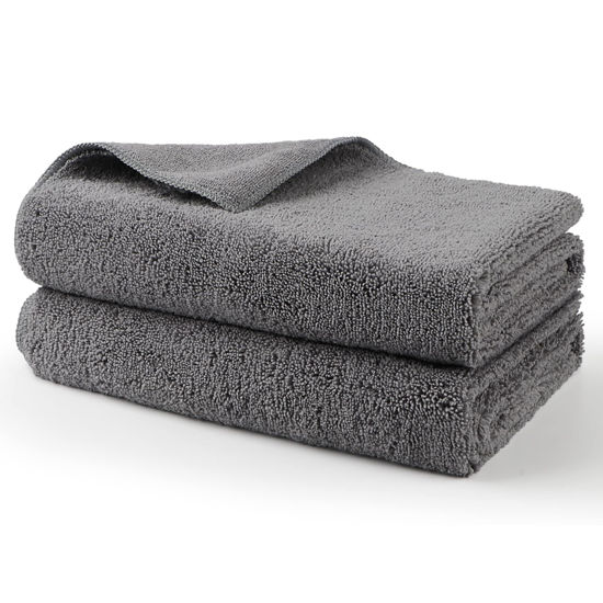 Picture of HOMEXCEL Professional Large Microfiber Car Drying Towels 2 Pack, Lint Free, Scratch Free, Highly Absorbent Drying Towel for Cars, SUVs, RVs, Trucks, and Boats,31" x 24",Grey