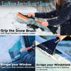 Picture of EcoNour 27" Aluminum Snow Brush with Ice Scrapers for Car Windshield and Window | Car Snow Scraper and Brush with Ergonomic Foam Grip Winter Accessories (Orange)