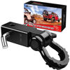 Picture of Nilight Shackle Hitch Receiver 2Inch 45000 LBs Breaking Strength 3/4" D Ring Shackle w/Trailer Hitch Pin Heavy Duty Solid Recovery Towing Kit for Trucks Jeeps Off-Road