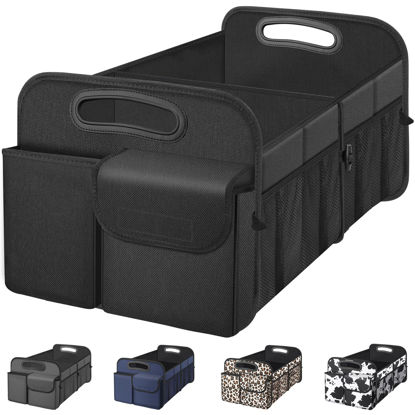 Picture of Femuar Car Trunk Organizer, Car Storage Organizer with Large Capacity Waterproof Collapsible Trunk Organizer for Car Suv/Jeep/Sedan (Black, Standard)