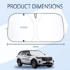 Picture of 240T Thickened Automotive Glass Sunshade and Comes with Storage Bag,Keep Car Interior Cool,Universal Windshield Sun Shade Fit for Cars,Trucks,SUVs (L(57.08 * 31.5 inch))