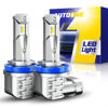 Picture of AUTOONE H8 H9 H11 Light Bulbs, Direct H11 Replacement 16000LM Fog Light, Fanless Mini Size, Pack of 2